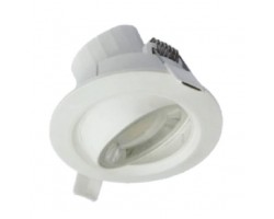 Foco Downlight LED COB Orientable Redondo Blanco Ø90mm 8w